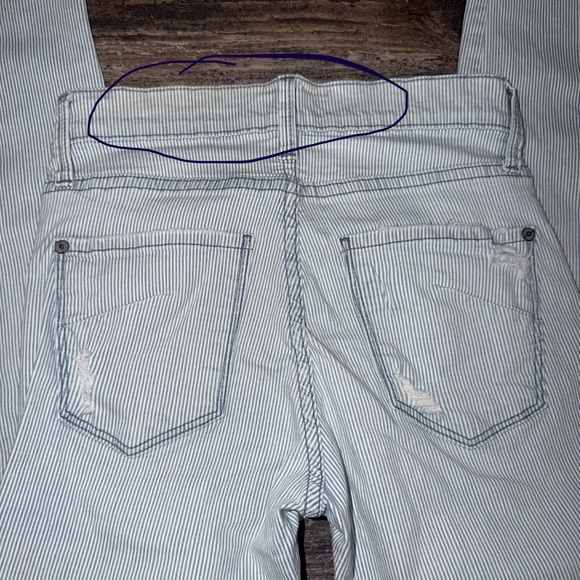 NWT James Jeans Women’s Blue White Striped Mid-Rise Ankle Jeans Size 25 - Picture 7 of 9